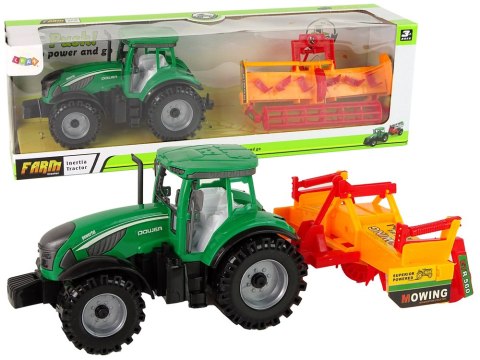 LEAN Toys Zielony Traktor z Pomarańczowym Kultywatorem Napęd dla Dzieci LEAN Toys Zielony Traktor z Pomarańczowym Kultywatorem Napęd dla Dzieci