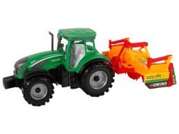 LEAN Toys Zielony Traktor z Pomarańczowym Kultywatorem Napęd dla Dzieci