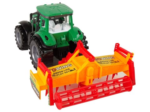 LEAN Toys Zielony Traktor z Pomarańczowym Kultywatorem Napęd dla Dzieci LEAN Toys Zielony Traktor z Pomarańczowym Kultywatorem Napęd dla Dzieci