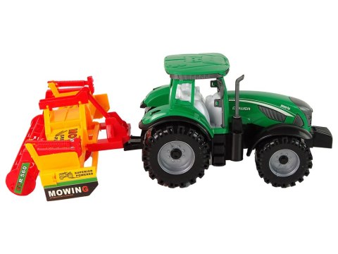 LEAN Toys Zielony Traktor z Pomarańczowym Kultywatorem Napęd dla Dzieci LEAN Toys Zielony Traktor z Pomarańczowym Kultywatorem Napęd dla Dzieci