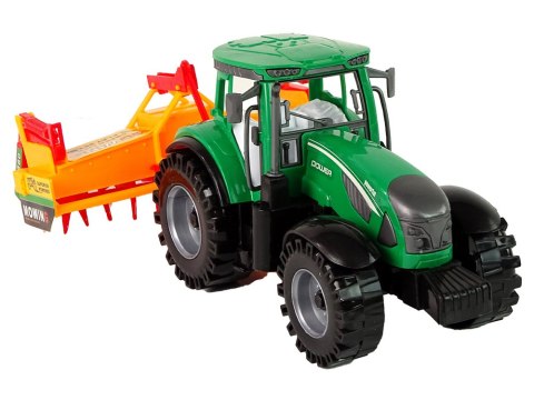 LEAN Toys Zielony Traktor z Pomarańczowym Kultywatorem Napęd dla Dzieci LEAN Toys Zielony Traktor z Pomarańczowym Kultywatorem Napęd dla Dzieci