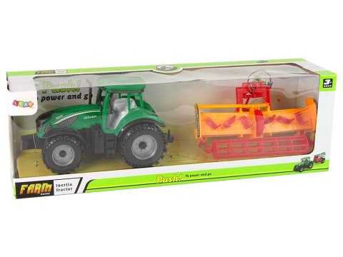LEAN Toys Zielony Traktor z Pomarańczowym Kultywatorem Napęd dla Dzieci LEAN Toys Zielony Traktor z Pomarańczowym Kultywatorem Napęd dla Dzieci