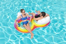 Bestway Dmuchane Koło Do Pływania Podwójne 186 x 116 cm Tęczowe Bestway 43648
