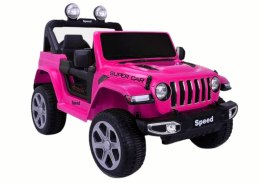 LEAN CARS Pojazd Na Akumulator FT-938 Różowy Lakierowany 4x4