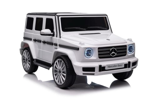 LEAN CARS Pojazd Na Akumulator Mercedes G500 Biały 4x4 LEAN CARS Pojazd Na Akumulator Mercedes G500 Biały 4x4