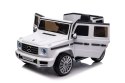 LEAN CARS Pojazd Na Akumulator Mercedes G500 Biały 4x4
