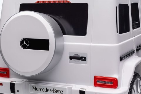 LEAN CARS Pojazd Na Akumulator Mercedes G500 Biały 4x4 LEAN CARS Pojazd Na Akumulator Mercedes G500 Biały 4x4