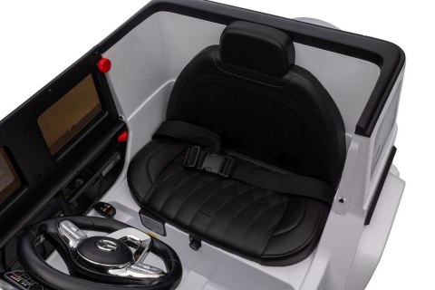 LEAN CARS Pojazd Na Akumulator Mercedes G500 Biały 4x4 LEAN CARS Pojazd Na Akumulator Mercedes G500 Biały 4x4