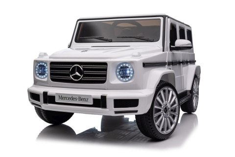 LEAN CARS Pojazd Na Akumulator Mercedes G500 Biały 4x4 LEAN CARS Pojazd Na Akumulator Mercedes G500 Biały 4x4