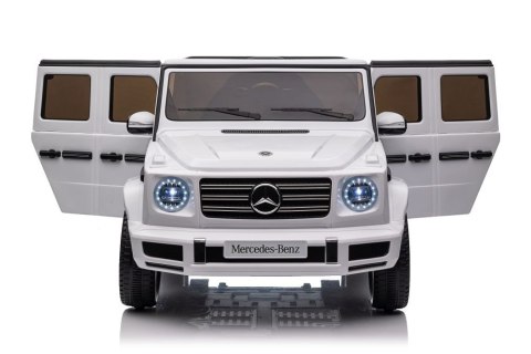 LEAN CARS Pojazd Na Akumulator Mercedes G500 Biały 4x4 LEAN CARS Pojazd Na Akumulator Mercedes G500 Biały 4x4