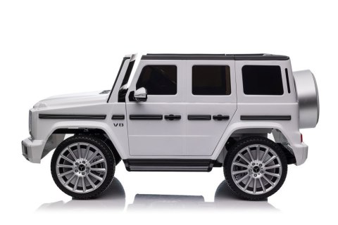 LEAN CARS Pojazd Na Akumulator Mercedes G500 Biały 4x4 LEAN CARS Pojazd Na Akumulator Mercedes G500 Biały 4x4