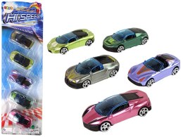 LEAN TOYS Zestaw Pojazdów Resoraki Kolorowe 5 sztuk