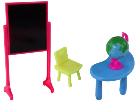 LEAN Toys Lalka Dla Dzieci Nauczycielka Z Uczennicą Szkoła Tablica Globus Akcesoria LEAN Toys Lalka Dla Dzieci Nauczycielka Z Uczennicą Szkoła Tablica Globus Akcesoria