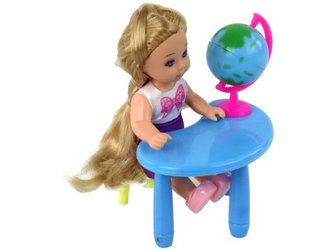 LEAN Toys Lalka Dla Dzieci Nauczycielka Z Uczennicą Szkoła Tablica Globus Akcesoria LEAN Toys Lalka Dla Dzieci Nauczycielka Z Uczennicą Szkoła Tablica Globus Akcesoria