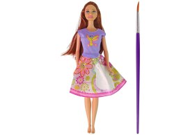LEAN Toys Lalka Długie Włosy Malowanie Sukienki