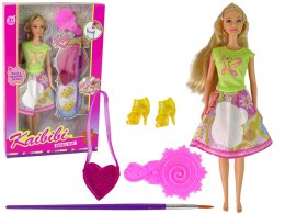 LEAN Toys Lalka Długie Włosy Malowanie Sukienki