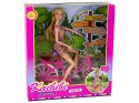 LEAN Toys Lalka na Rowerze Różowa