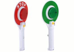 LEAN Toys Lizak Policyjny Dla Dzieci Drogowy Dwustronny Światła STOP