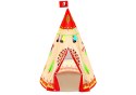 LEAN Toys Namiot Tipi Dla Dzieci Styl Indiański Ogród Kremowy 160 cm x 105 cm