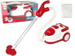 LEAN Toys Odkurzacz Czerwony AGD Dla Dzieci Styropianowe Kuleczki