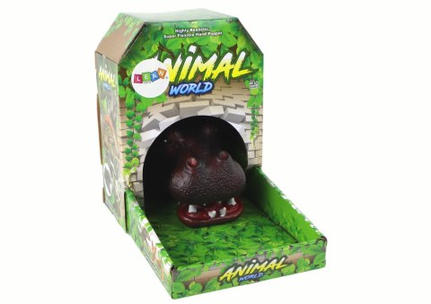 LEAN Toys Pacynka na Rękę Hipopotam Zwierzątko LEAN Toys Pacynka na Rękę Hipopotam Zwierzątko