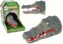 LEAN Toys Pacynka na Rękę Krokodyl Zwierzątko Szary