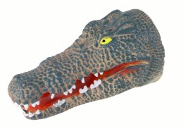 LEAN Toys Pacynka na Rękę Krokodyl Zwierzątko Szary