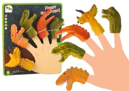 LEAN Toys Pacynki na Palce Dinozaury Zwierzęta 5 Szt.