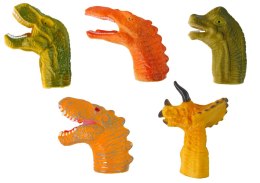 LEAN Toys Pacynki na Palce Dinozaury Zwierzęta 5 Szt.