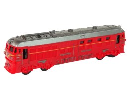 LEAN Toys Pociąg Dla Dzieci Kolejka Światła Dźwięki Czerwony