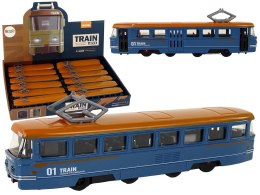 LEAN Toys Pociąg Napęd Frykcyjny Dźwięki Metalowy Niebieski
