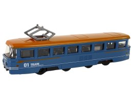 LEAN Toys Pociąg Napęd Frykcyjny Dźwięki Metalowy Niebieski
