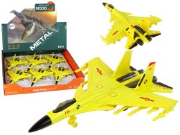 LEAN Toys Samolot Myśliwski Napęd Frykcyjny 1:72 Żółty