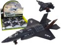 LEAN Toys Samolot Napęd Frykcyjny Światła Dźwięki 1:72 Czarny