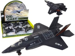 LEAN Toys Samolot Napęd Frykcyjny Światła Dźwięki 1:72 Czarny