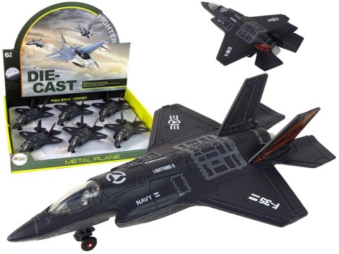 LEAN Toys Samolot Napęd Frykcyjny Światła Dźwięki 1:72 Czarny LEAN Toys Samolot Napęd Frykcyjny Światła Dźwięki 1:72 Czarny