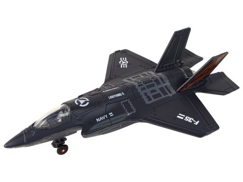 LEAN Toys Samolot Napęd Frykcyjny Światła Dźwięki 1:72 Czarny LEAN Toys Samolot Napęd Frykcyjny Światła Dźwięki 1:72 Czarny