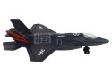 LEAN Toys Samolot Napęd Frykcyjny Światła Dźwięki 1:72 Czarny