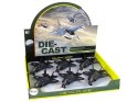 LEAN Toys Samolot Napęd Frykcyjny Światła Dźwięki 1:72 Czarny