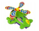 LEAN Toys Samolot Pchacz Długi Kij Dzwonek Zielony