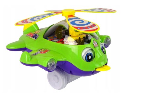 LEAN Toys Samolot Pchacz Dzwonek Kij Pilot Zielony LEAN Toys Samolot Pchacz Dzwonek Kij Pilot Zielony