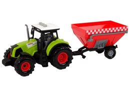 LEAN Toys Traktor Farma Odpinana Przyczepa Na Zboże Dźwięk Zielony