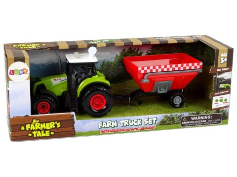 LEAN Toys Traktor Farma Odpinana Przyczepa Na Zboże Dźwięk Zielony LEAN Toys Traktor Farma Odpinana Przyczepa Na Zboże Dźwięk Zielony