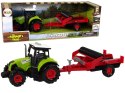 LEAN Toys Traktor Z Kultywatorem Dla Dzieci Światła Dźwięki Zielony