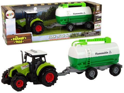 LEAN Toys Traktor dla Dzieci z Przyczepką Cysterna Autko Farma LEAN Toys Traktor dla Dzieci z Przyczepką Cysterna Autko Farma