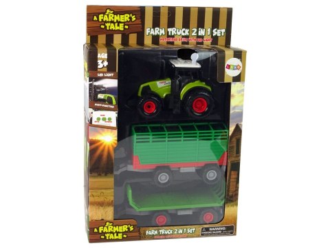 LEAN Toys Traktor z Przyczepką Autko Farma LEAN Toys Traktor z Przyczepką Autko Farma