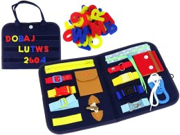 LEAN Toys Walizka Tablica Manipulacyjna Sensoryczna Dla Malucha