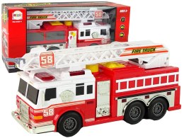 LEAN Toys Woź Strażacki Straż Pożarna Dźwięki Światła Czerwona