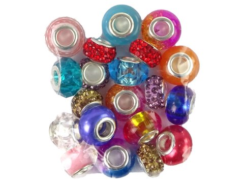 LEAN Toys Zestaw Bransoletek, Łańcuszków oraz Kolorowych Koralików do Biżuterii LEAN Toys Zestaw Bransoletek, Łańcuszków oraz Kolorowych Koralików do Biżuterii