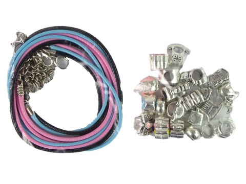 LEAN Toys Zestaw Bransoletek, Łańcuszków oraz Kolorowych Koralików do Biżuterii LEAN Toys Zestaw Bransoletek, Łańcuszków oraz Kolorowych Koralików do Biżuterii